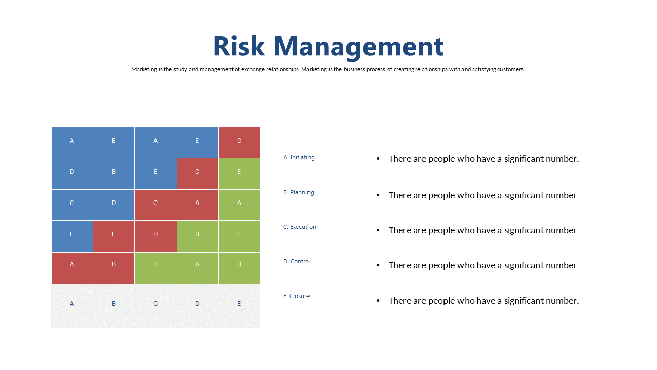 Assess Risks with Editable Management Matrix