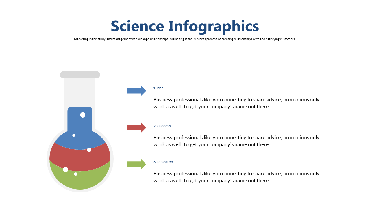 Vibrant Science Infographic with Stepwise Arrows