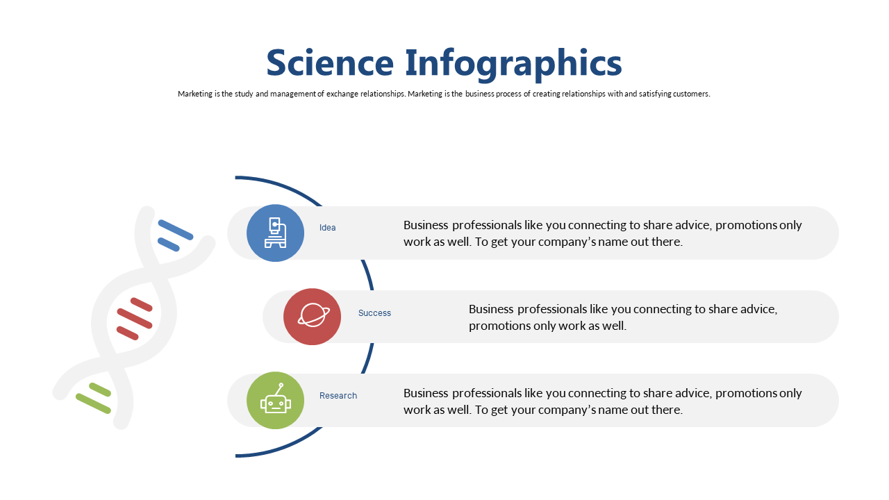 Three-Column Infographic for Key Science Concepts