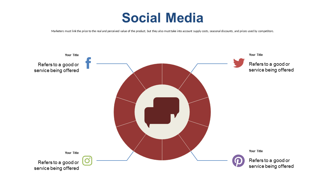 Showcase Social Media Strategies with Icon Layout