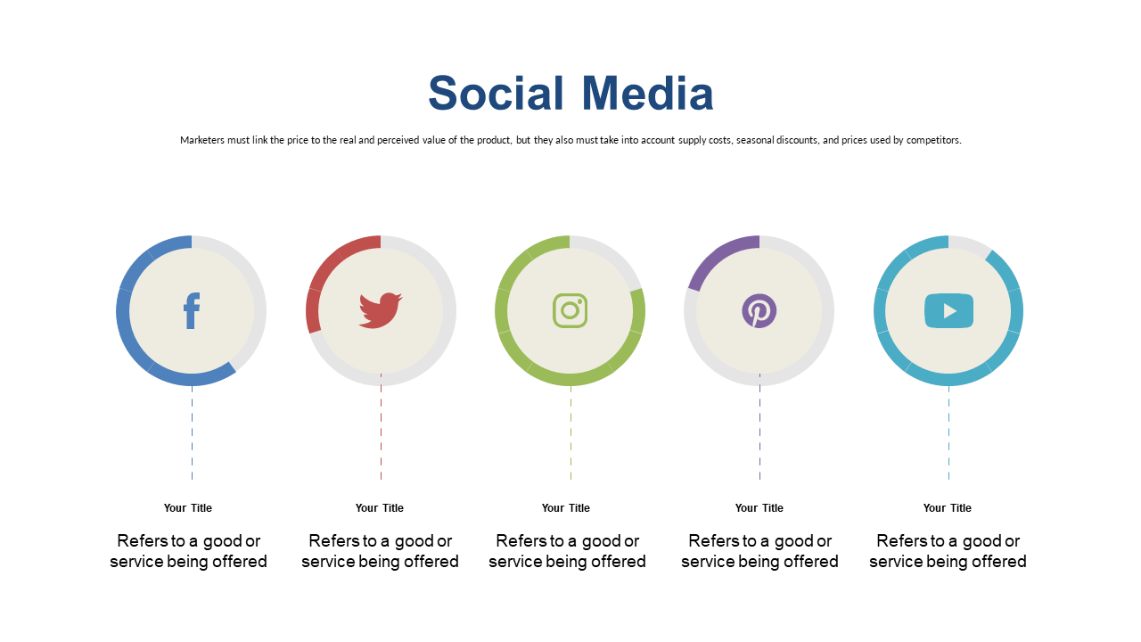 Showcase Social Media Presence with Icons and Labels
