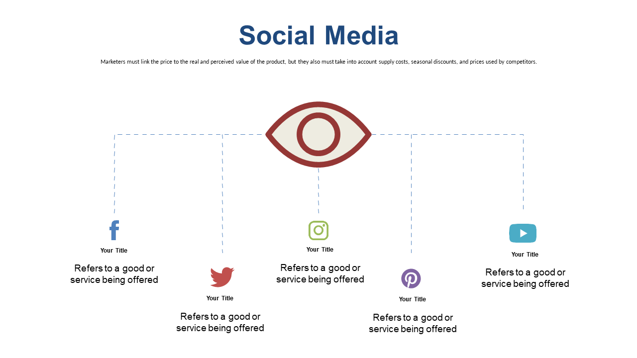 Analyze Social Media Platforms with Eye Icon Layout