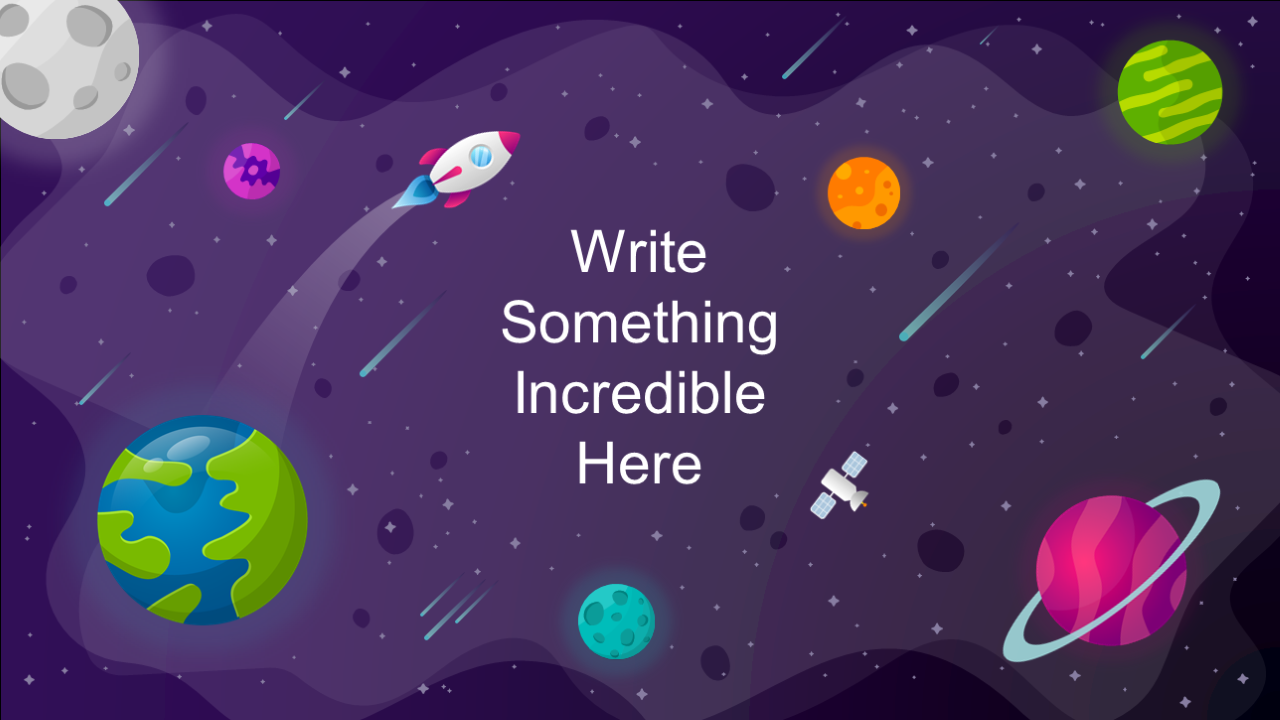 Inspire with Space-Themed Background for Presentations