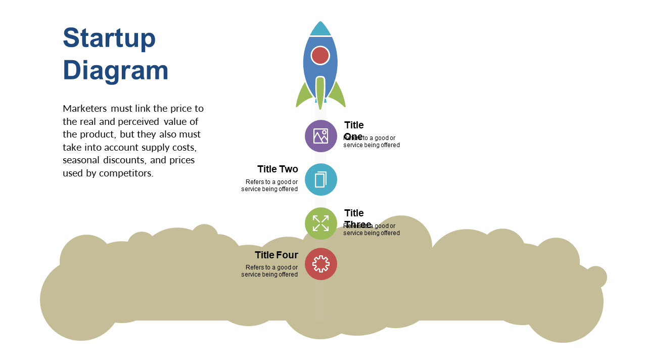Present Your Startup Services with Rocket Diagram
