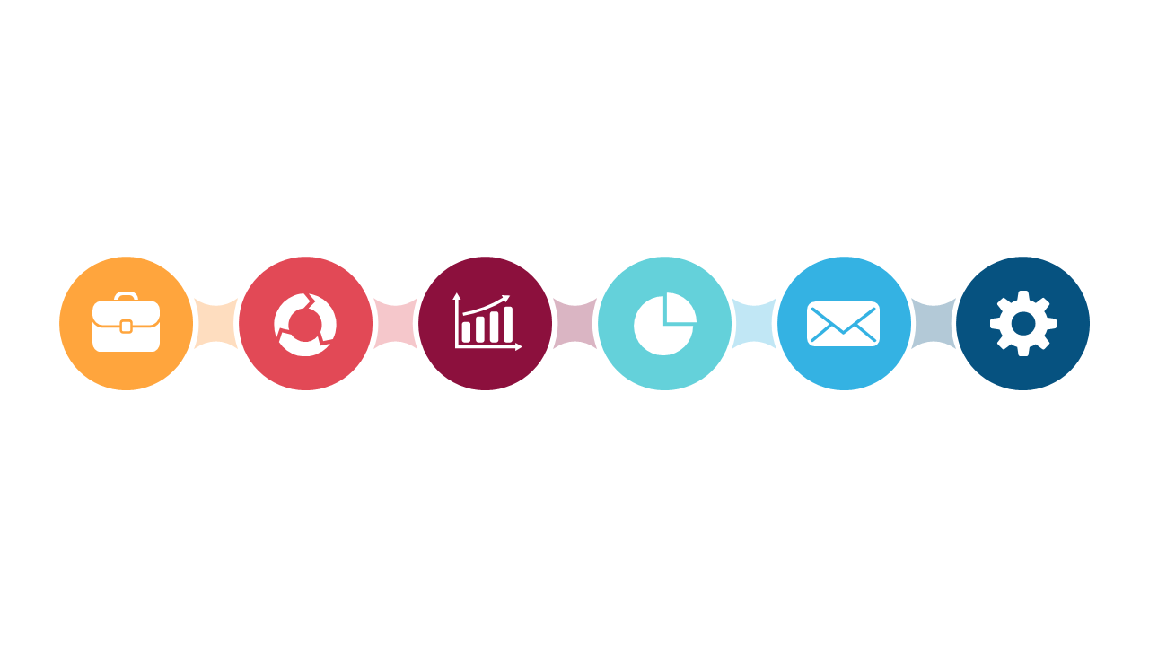 Present Processes Using Circle Icon Steps