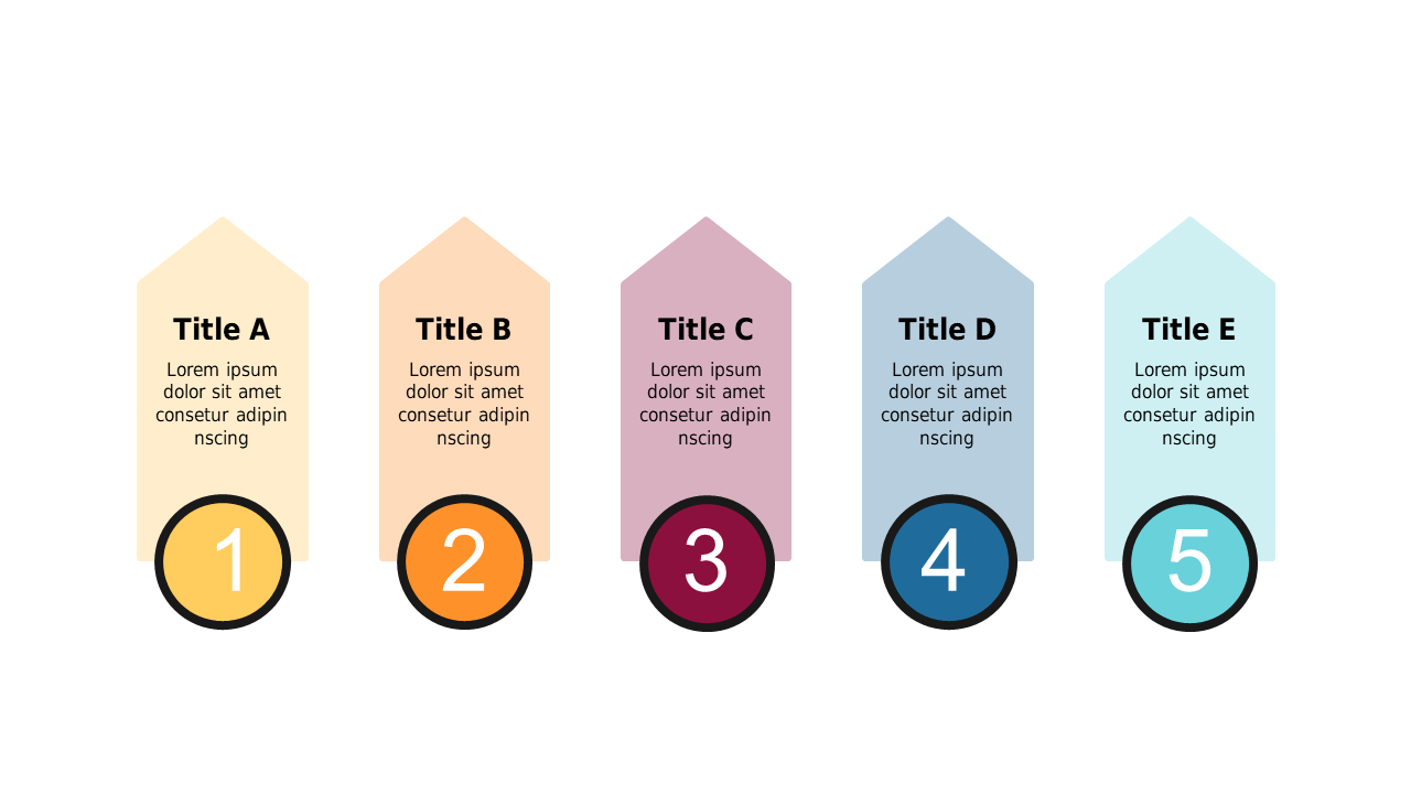 Engage Teams with 5-Step Process Flow Layout
