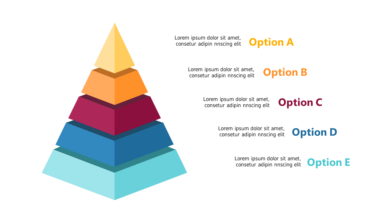 Visualize Tiered Concepts with Layered Pyramid Diagram