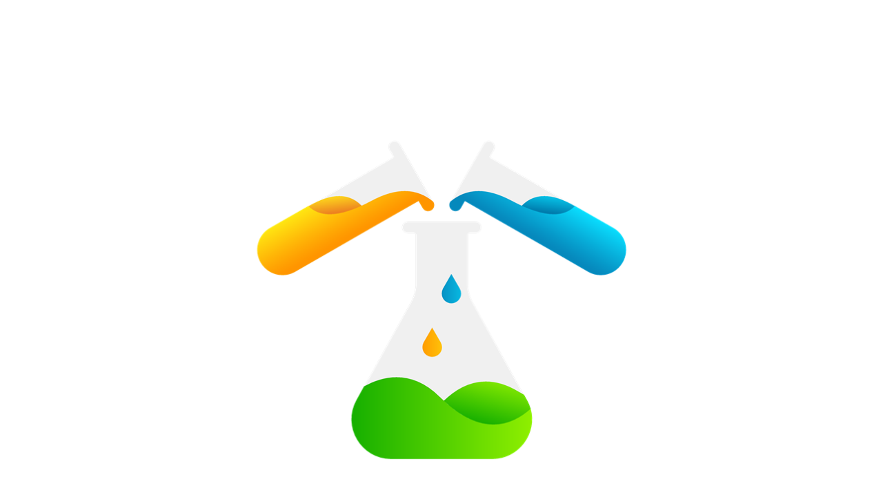 Illustrate Innovation with Colorful Chemical Layout