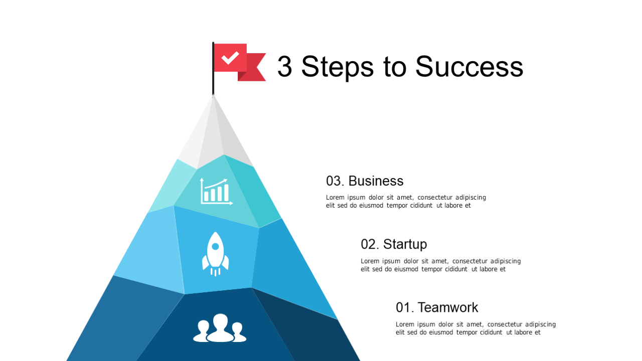 Illustrate Hierarchy of Objectives with Pyramid Infographic