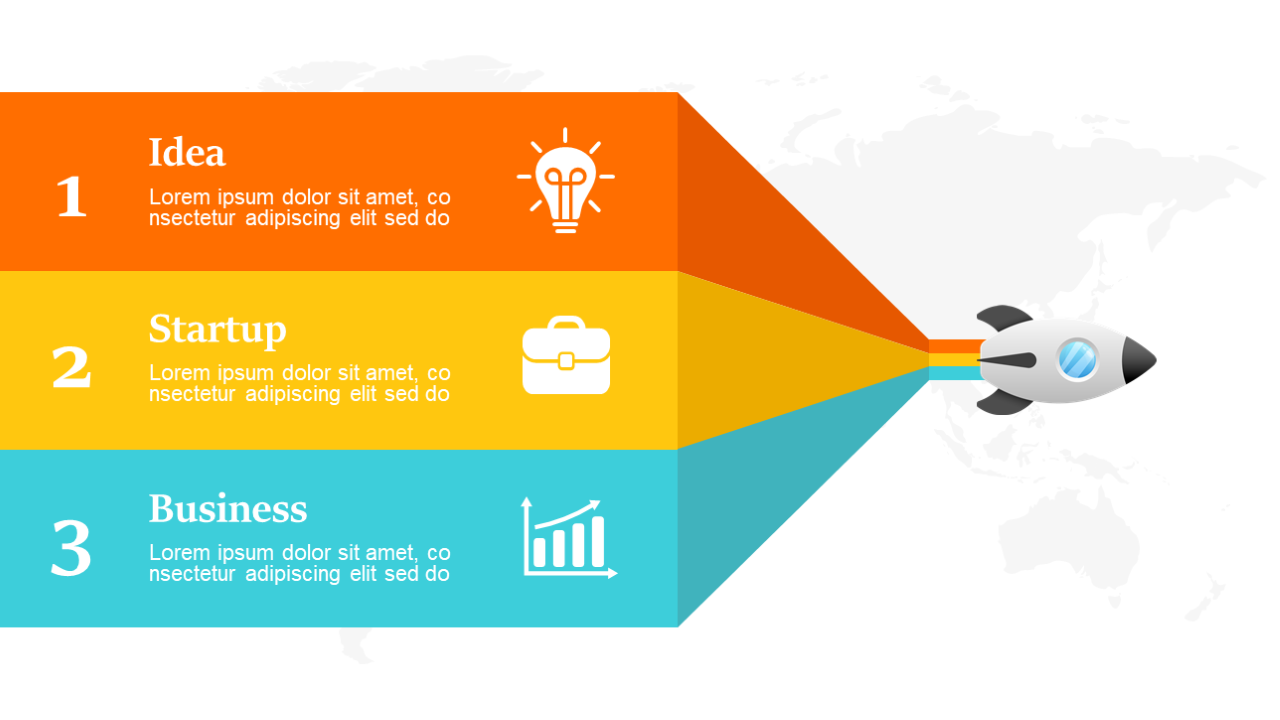 3-Step Rocket Launch Infographic