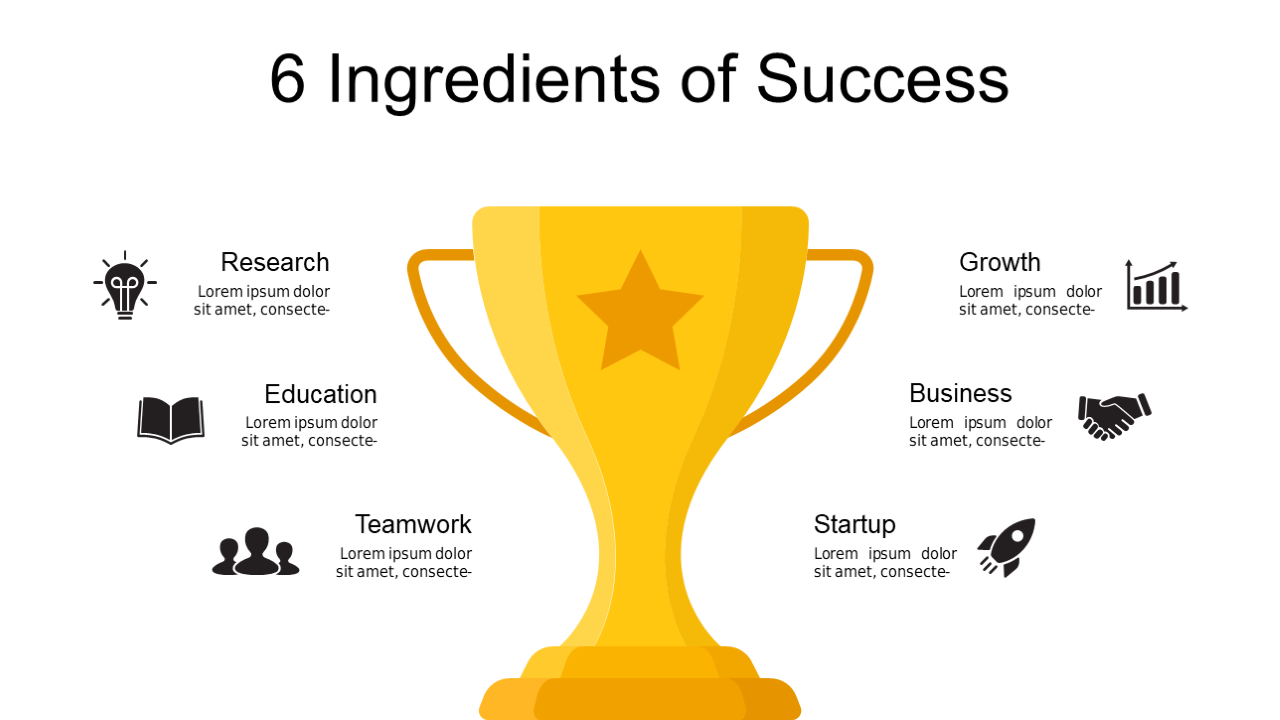 Highlight Success Ingredients with Trophy Infographic