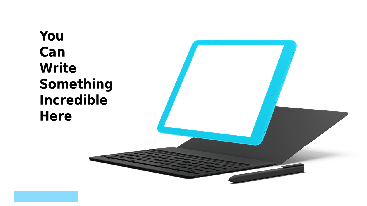 Showcase Ideas with Creative Tablet Presentation Slide