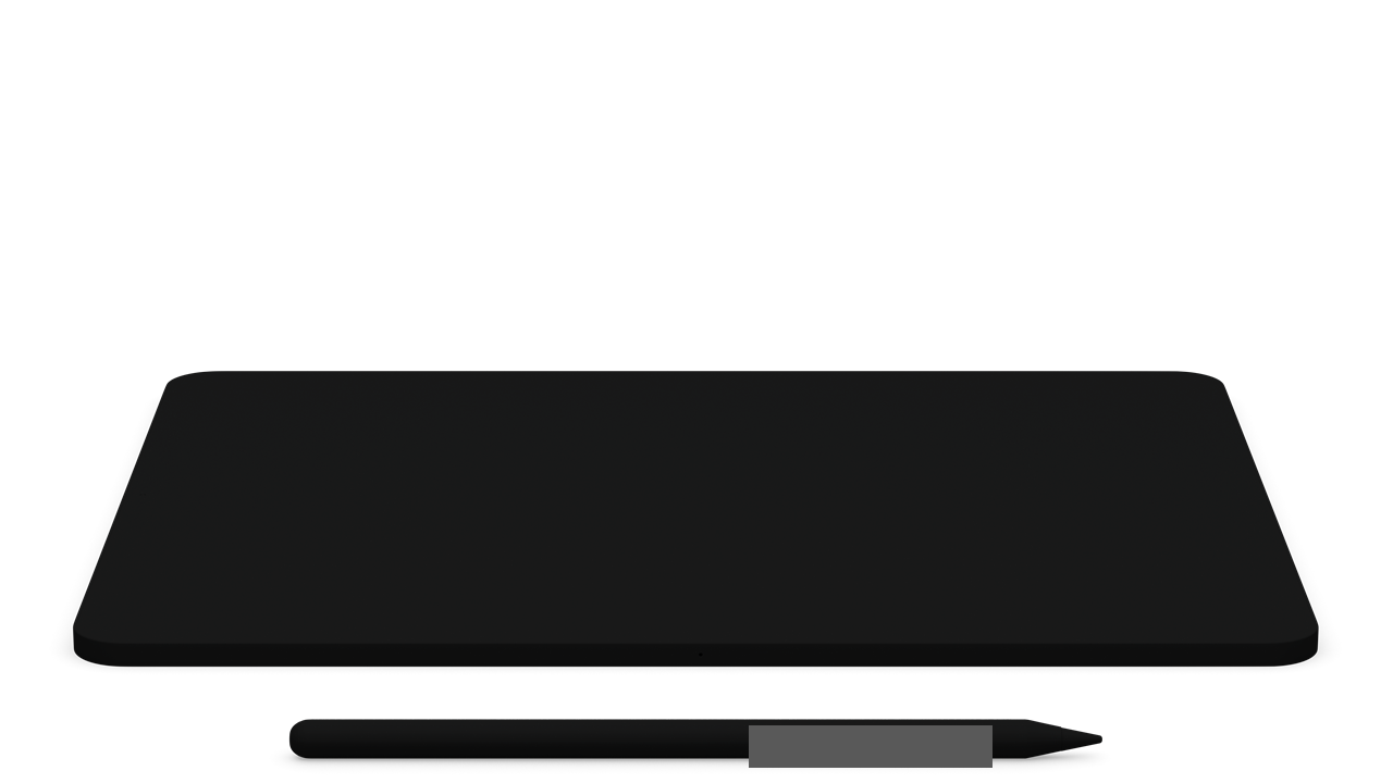 Emphasize Ideas with Minimalist Black Tablet Slide
