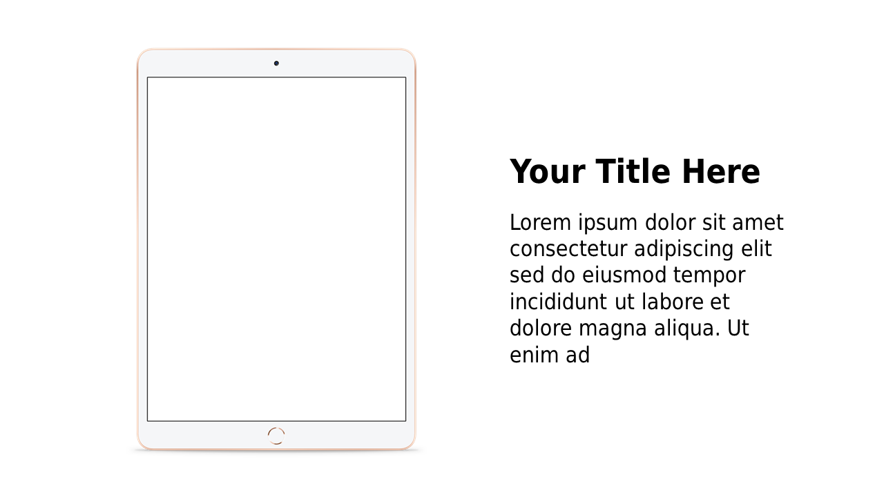 Minimalist Presentation with Device Mockup