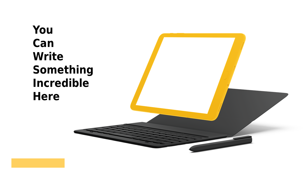 Highlight Creativity with Tablet Presentation Slide V3