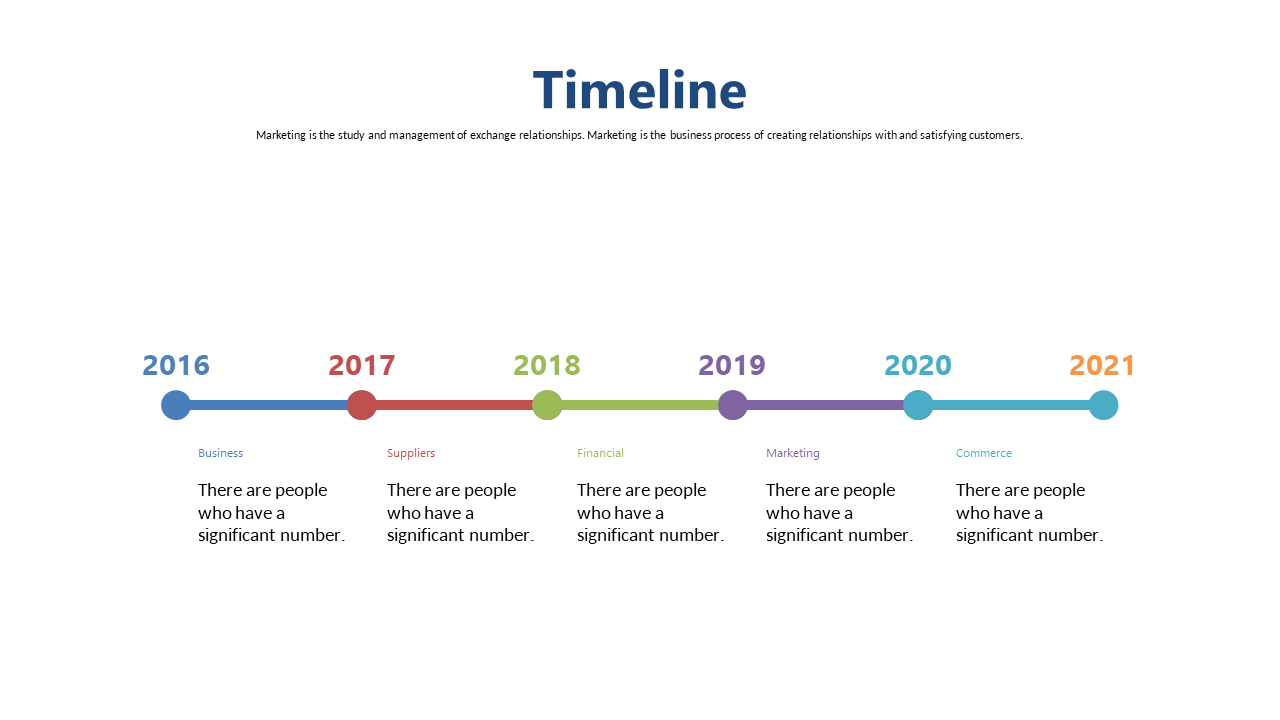 Showcase Key Milestones with a Colorful Horizontal Timeline