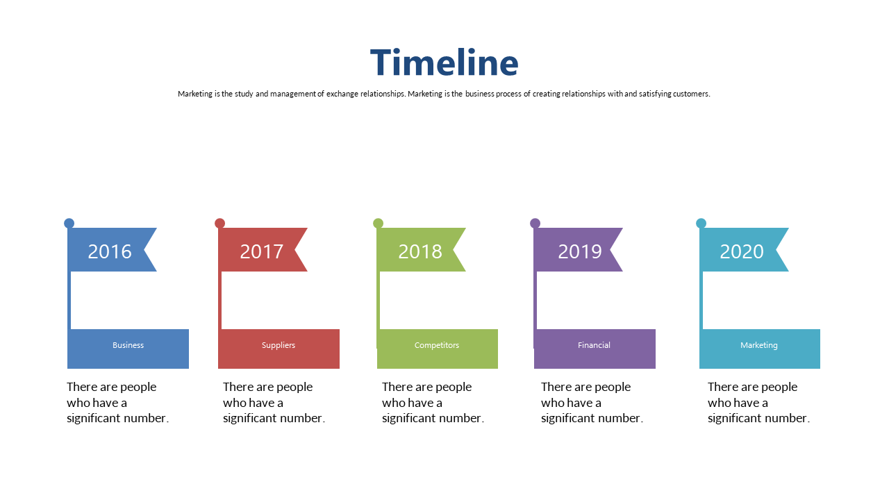 Showcase Milestones with a Colorful Flag Timeline