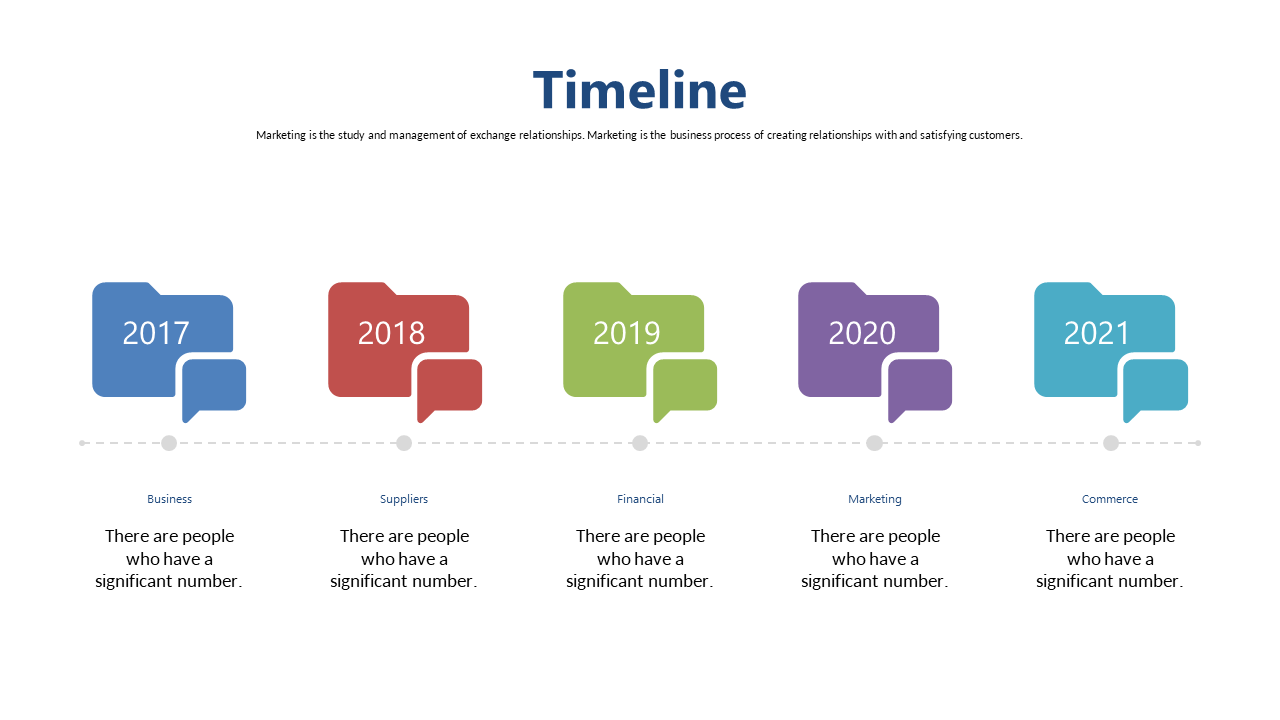 Engage with a Colored Bubbles Timeline for Business Insights