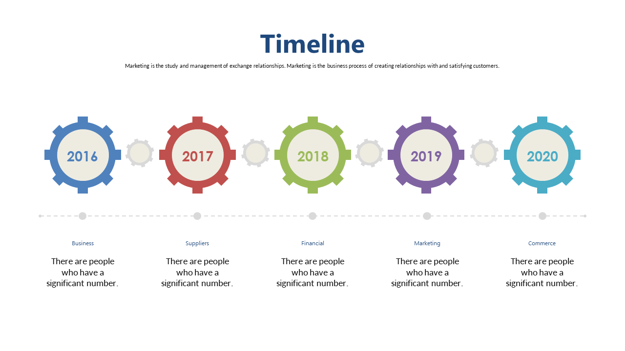 Engage with a Colored Bubbles Timeline for Business Insights V2