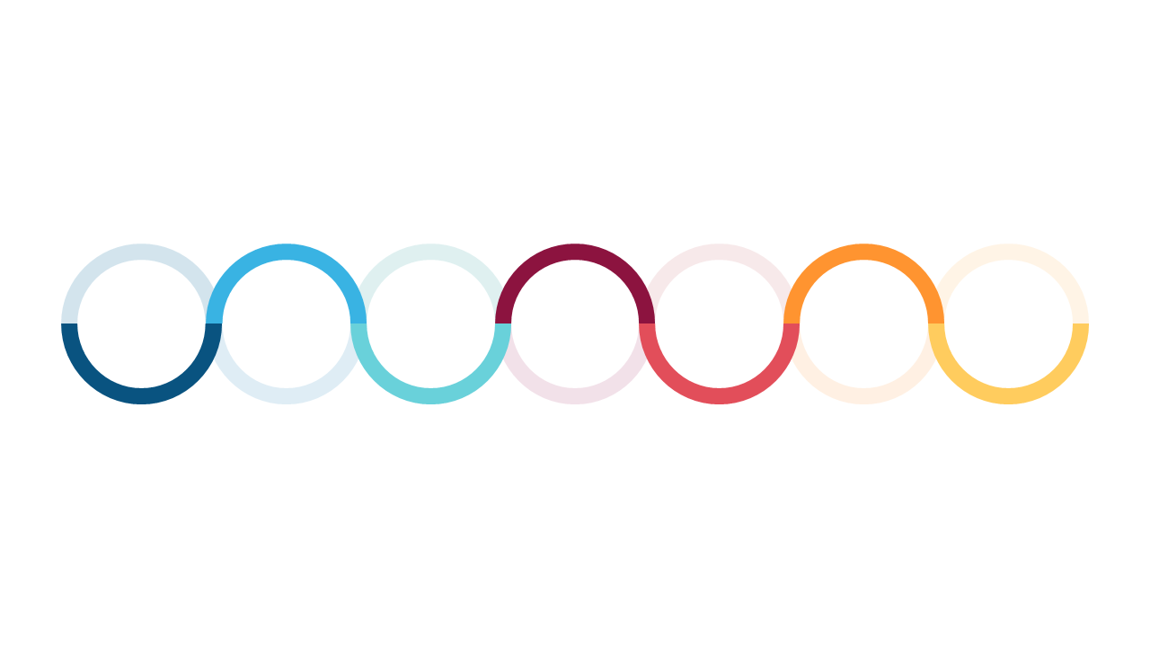 Colorful Circular Process Flow for Business