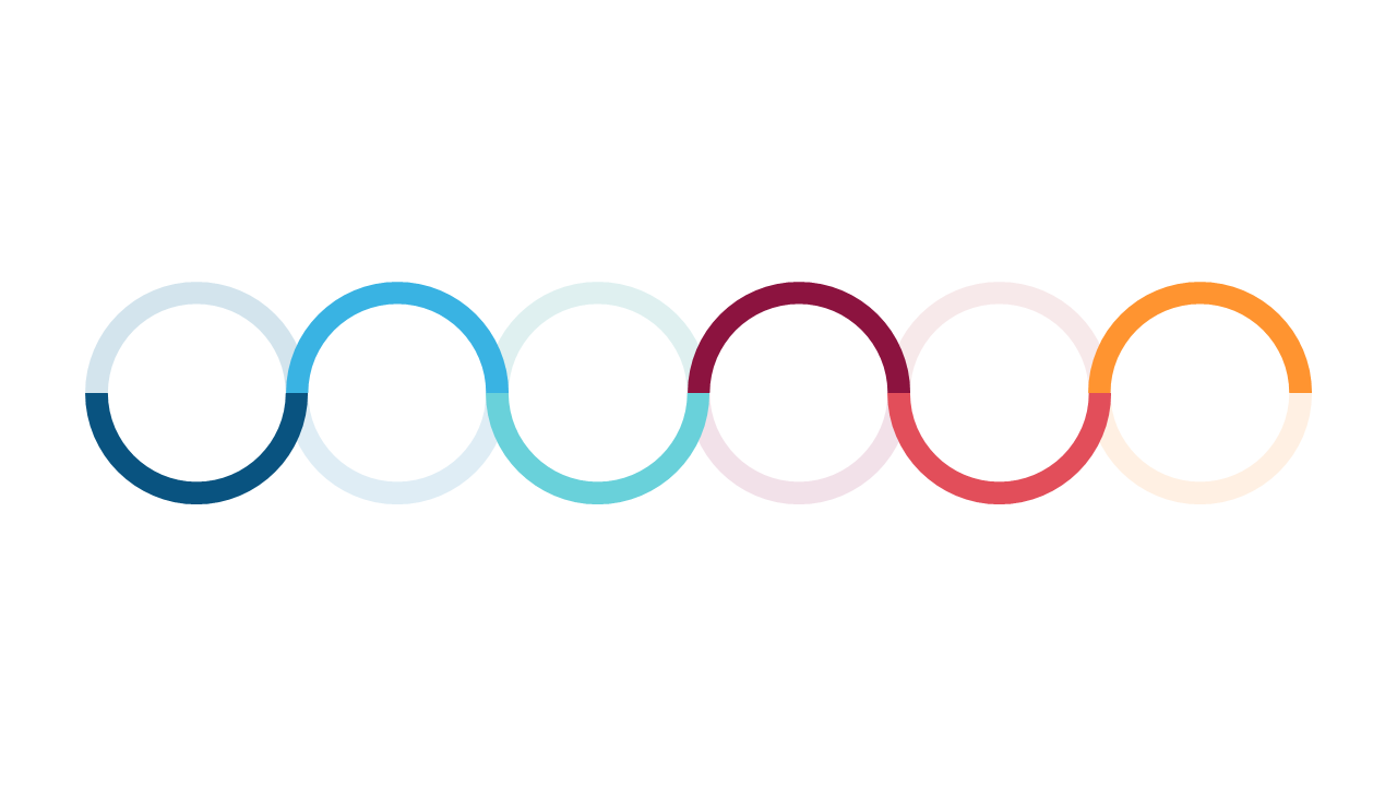 Showcase Processes with Circular Steps Indicator