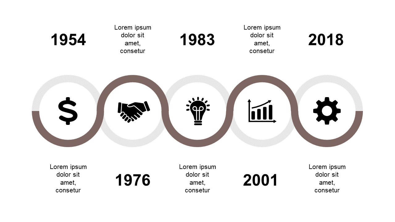 Showcase Achievements with Circular Timeline Design