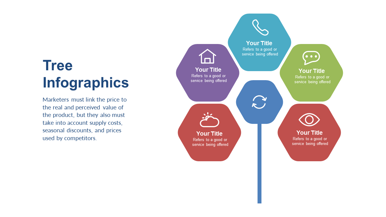 Hexagonal Tree Infographic for Data Representation