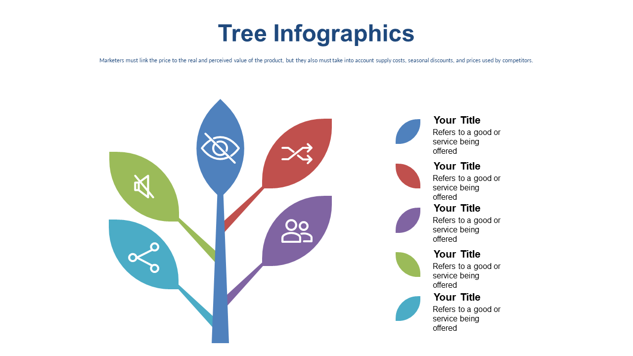 Present Services Using a Colorful Tree Infographic