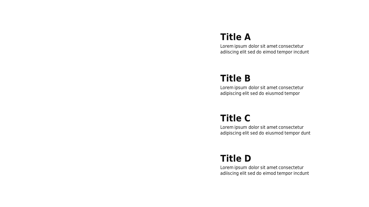 Present Topics Clearly with Four-Title Layout