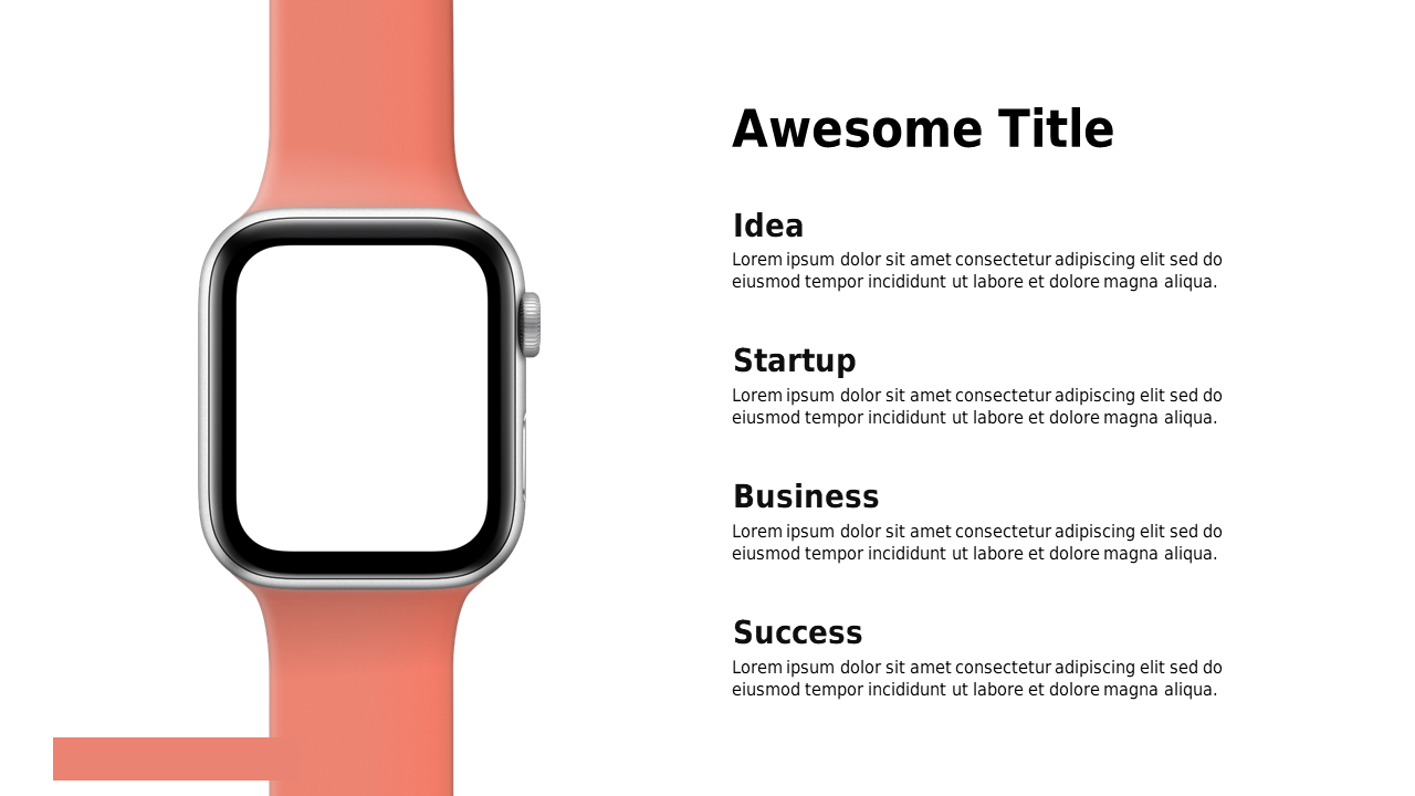 Modern Smartwatch Overview with Text Sections