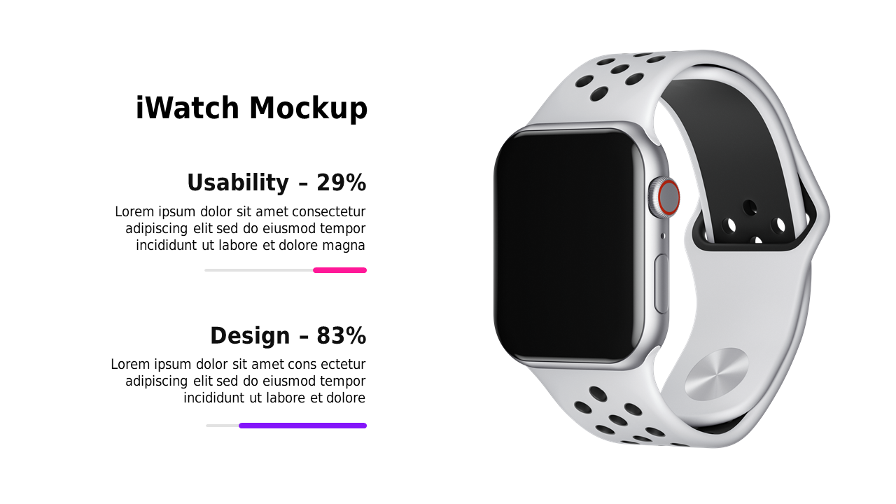 Show Usability Metrics with iWatch Mockup
