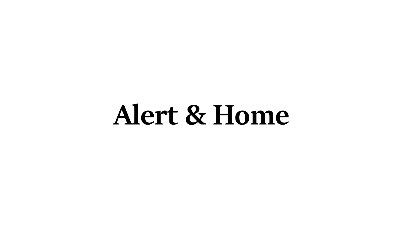 Professional Title Slide for Alerts and Home
