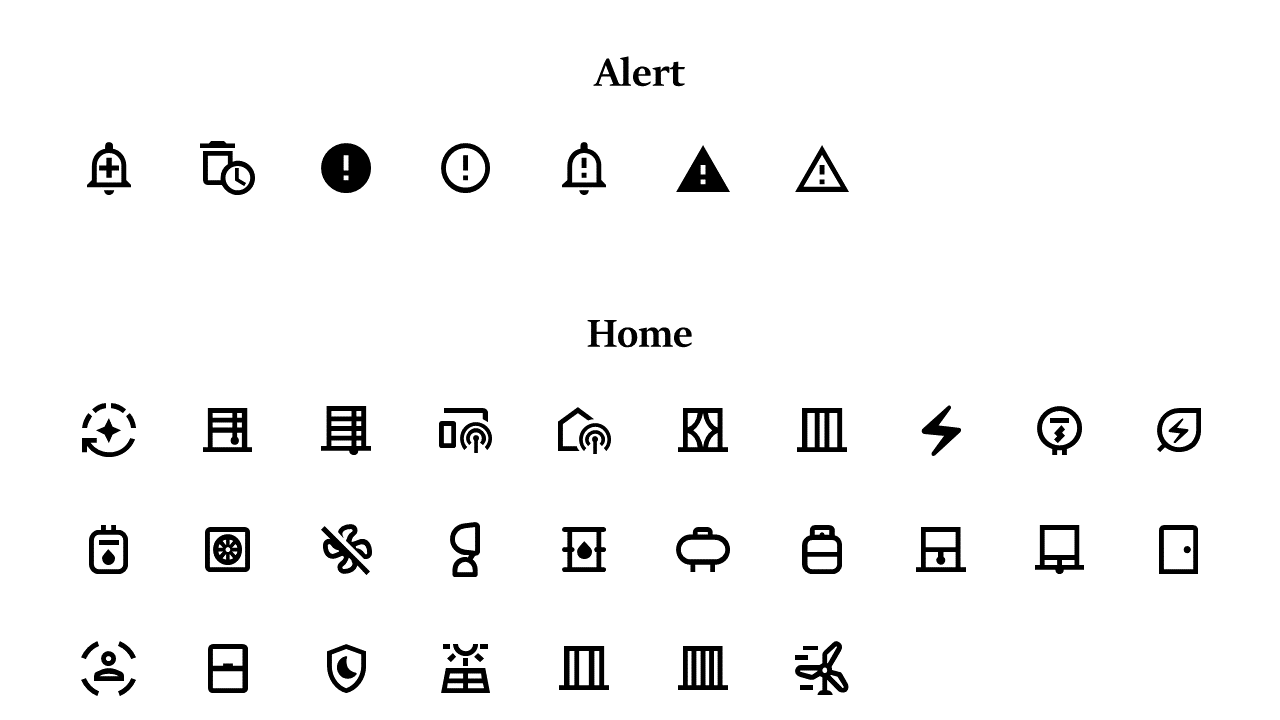 Visualize Alerts and Home with Icon Grid
