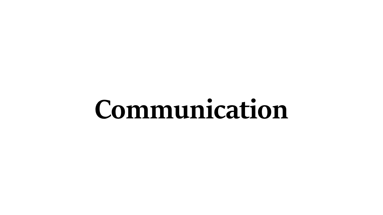 Emphasize Communication with Bold Text Slide