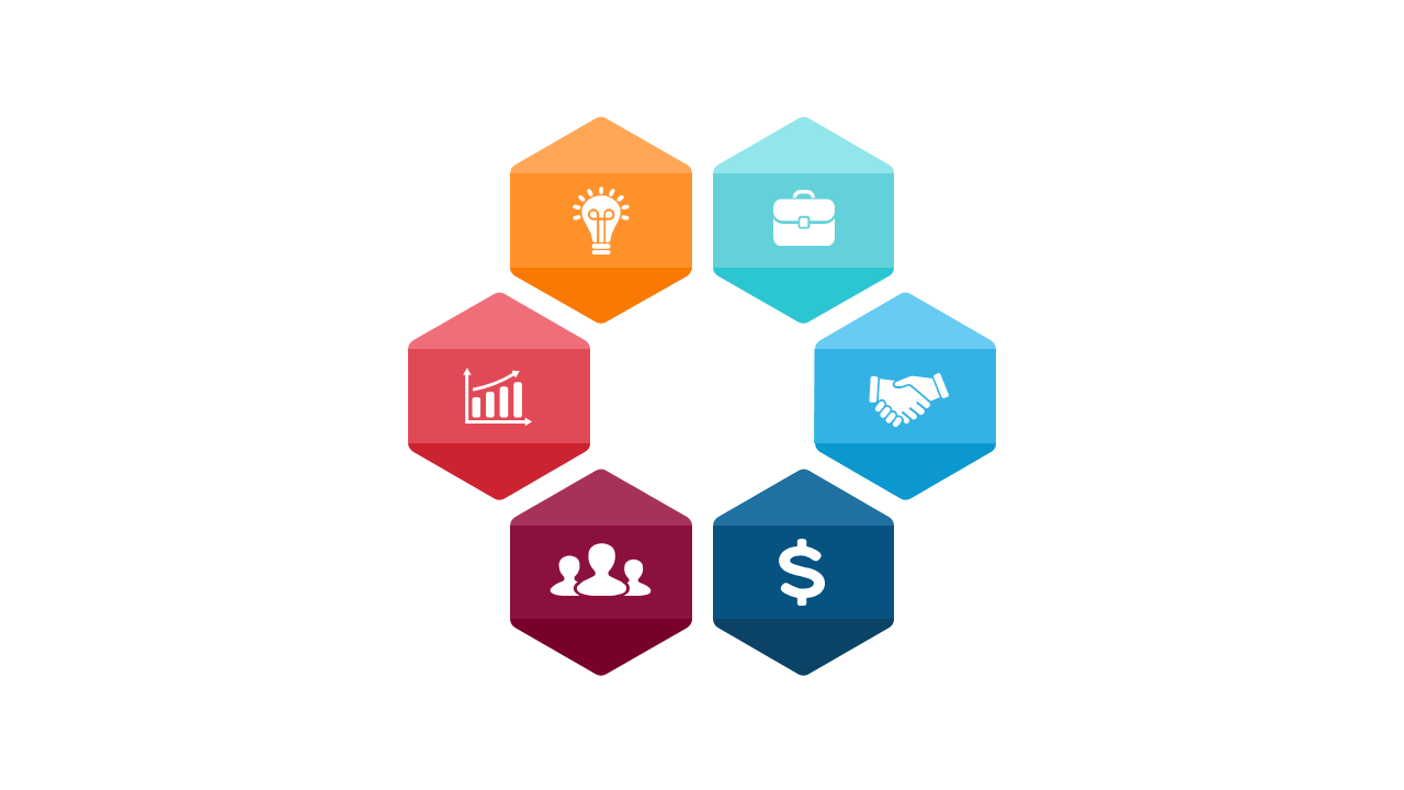 Visualize Business Themes with Circular Icons