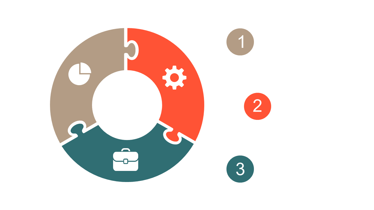 Demonstrate Workflows with Circular 3-Step Icons
