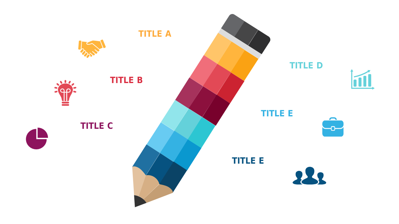 Engage Audiences with Colorful Pencil Infographic V4