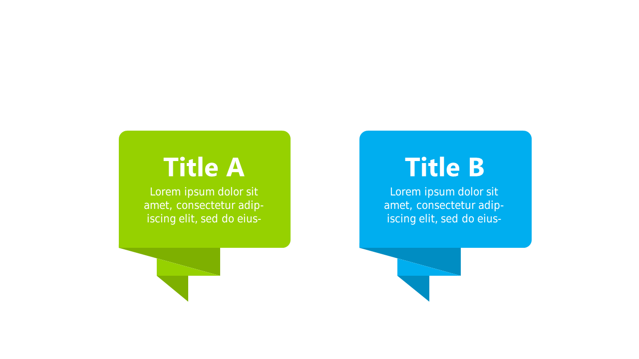 Compare Two Options with Speech Bubbles