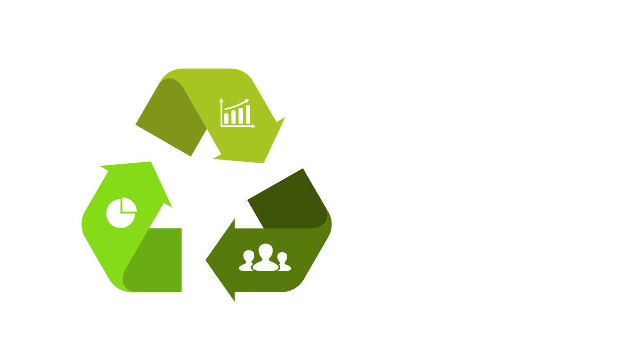 Engage Audiences with Green Cycle Diagram for Projects