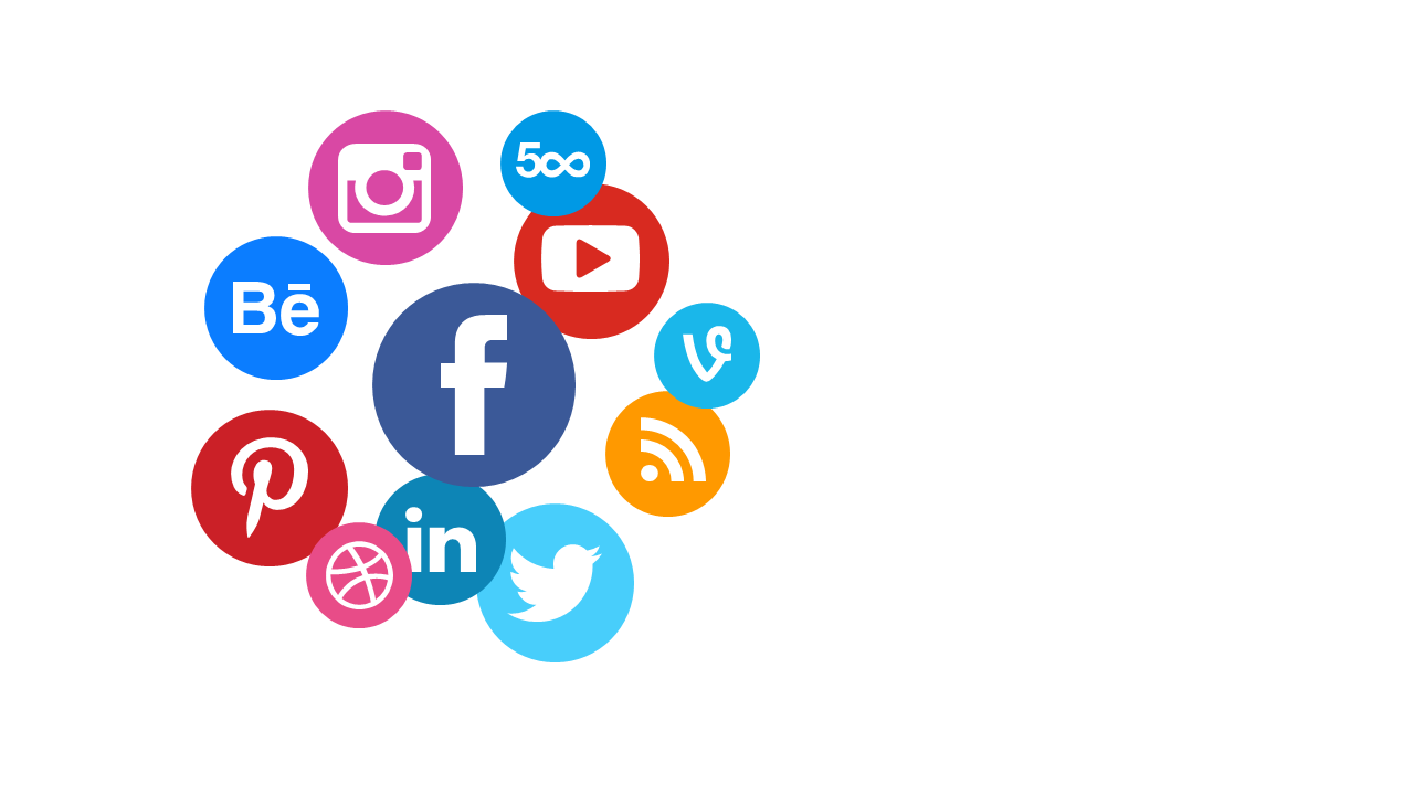 Enhance Presentations with Circular Social Media Icons