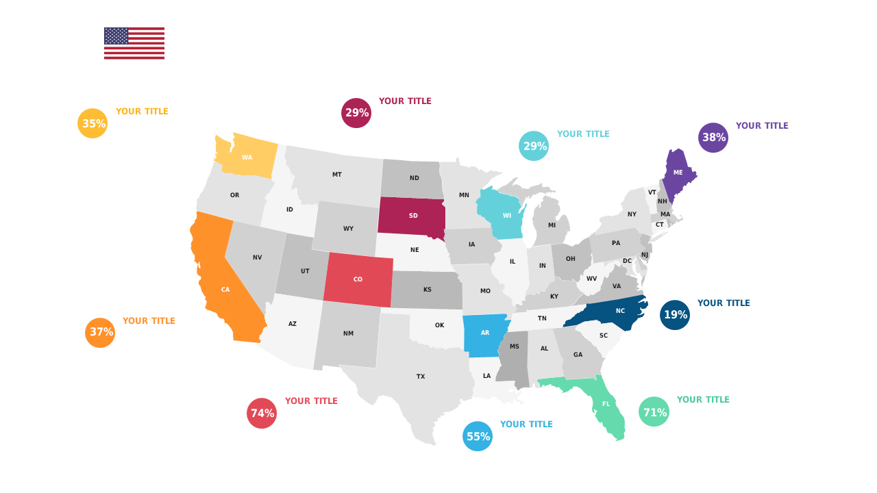 Engaging U.S. Heat Map for Presentations