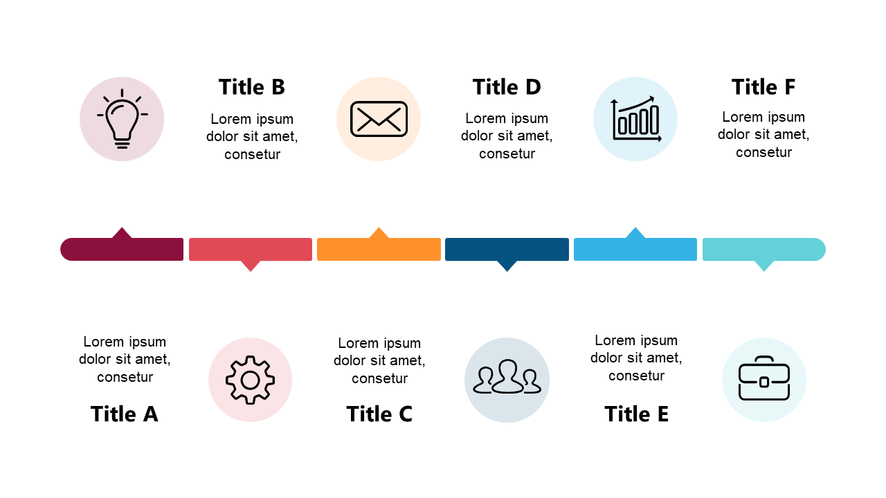 Colorful Timeline for Project Milestones Style