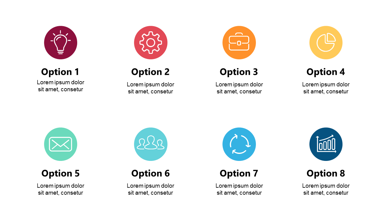 Communicate Ideas with Circular Icon Set for Business