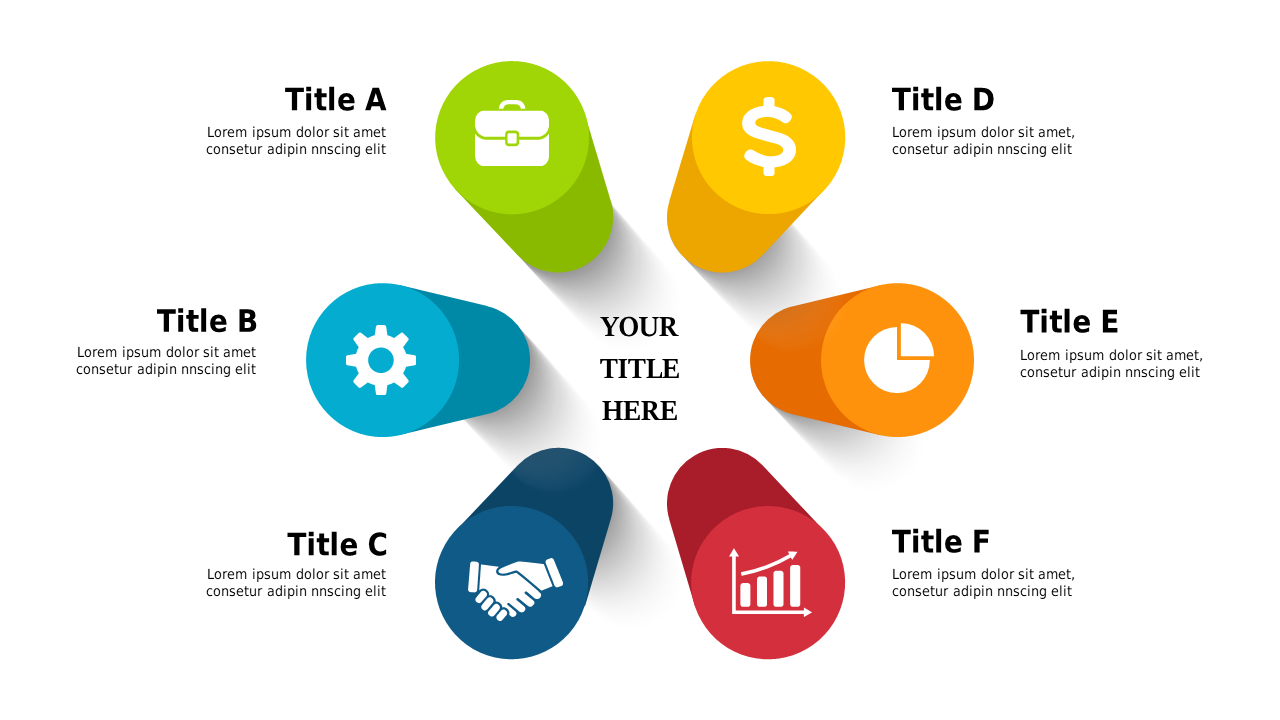 Represent Business Concepts with Circular Icons V4
