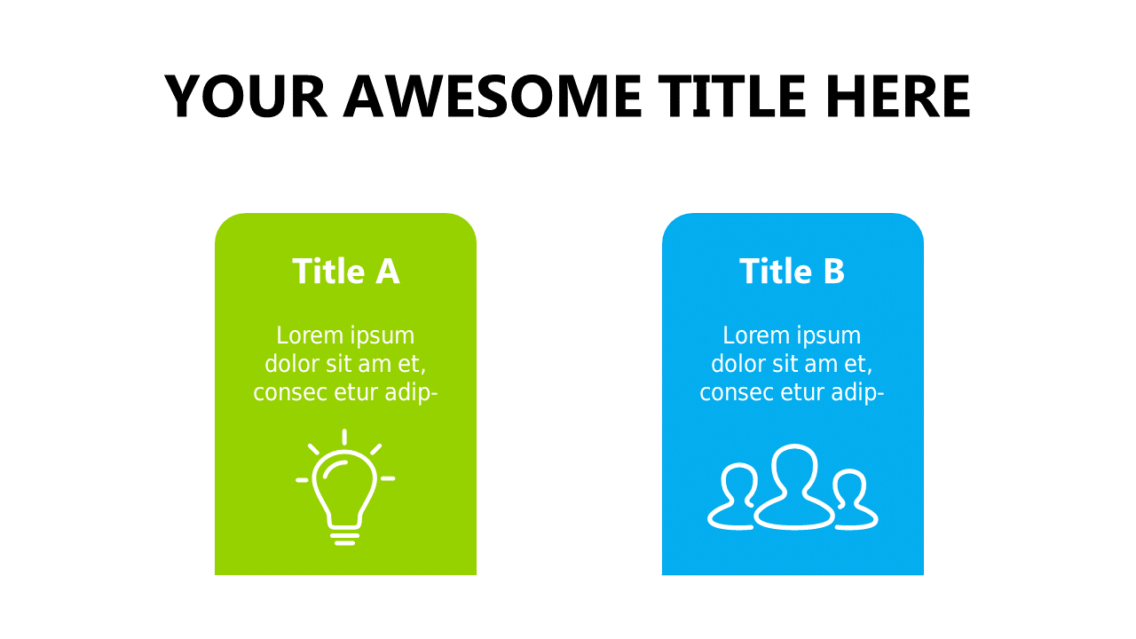 Colorful Comparison Boxes for Marketing