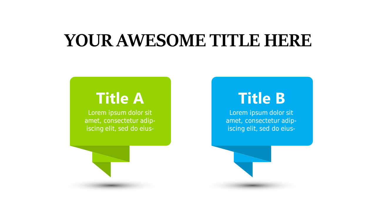 Side-by-Side Speech Bubble Comparison Layout