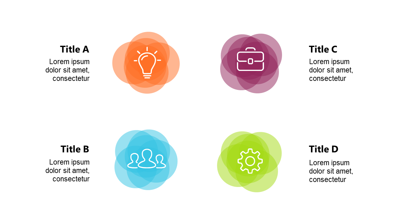 Customizable Overlapping Icons for Business Use