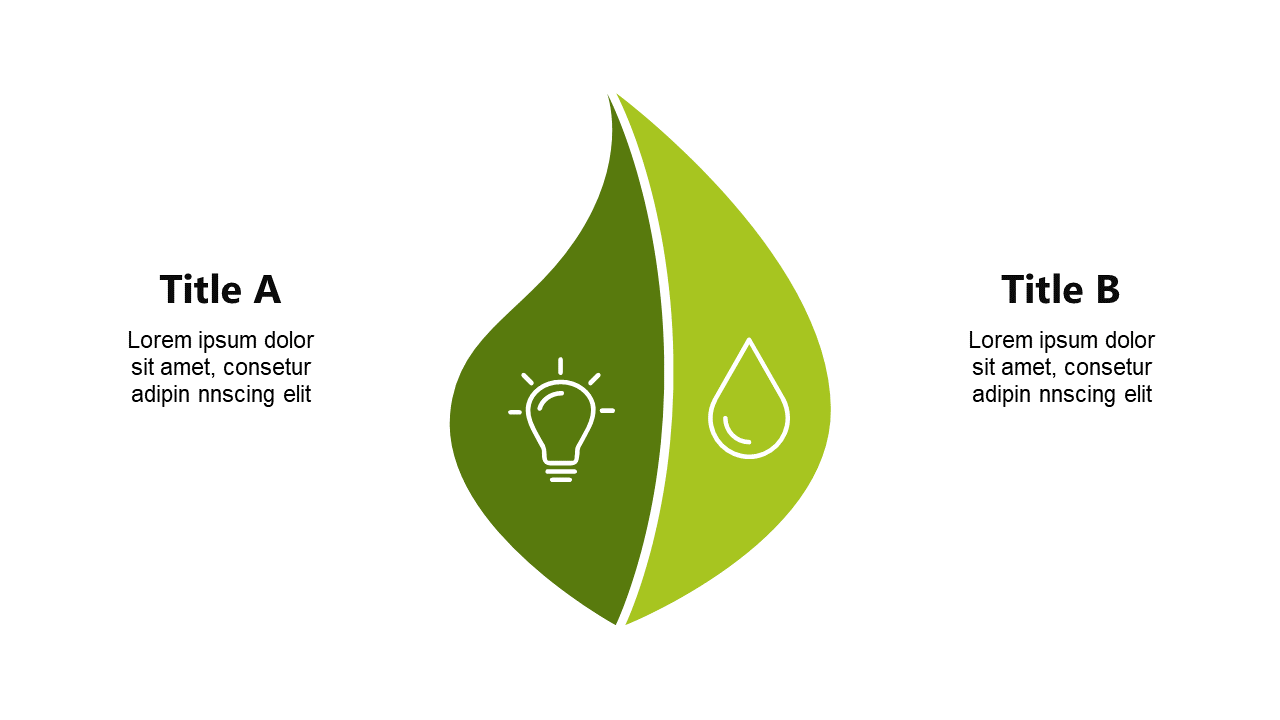 Leaf-Shaped Comparison for Business Presentations