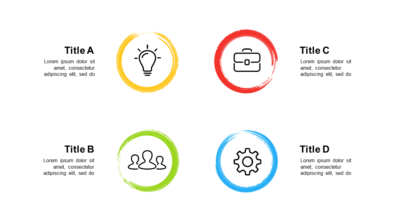 Showcase Concepts with Circular Icon Grid Layout