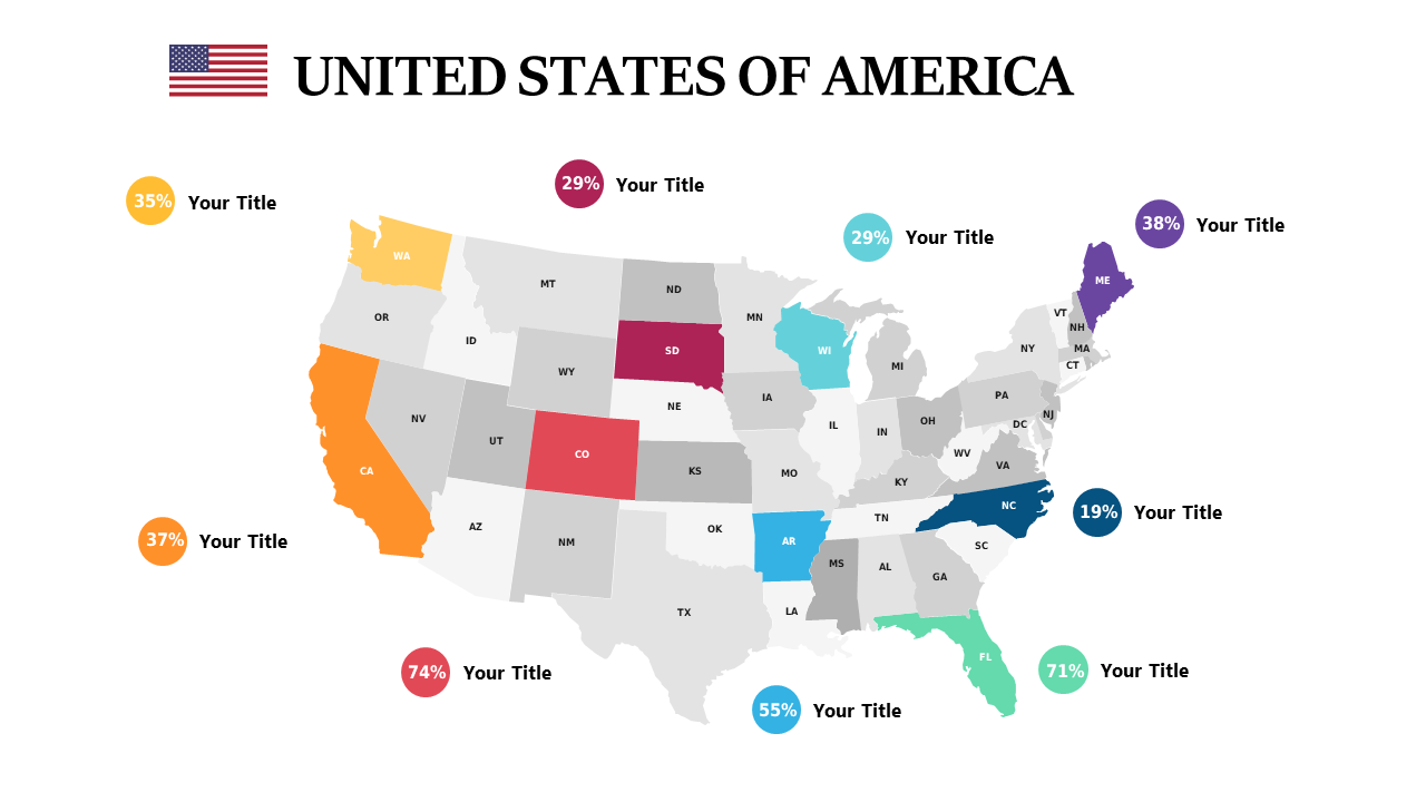U.S. Heat Map for Data Presentation Needs
